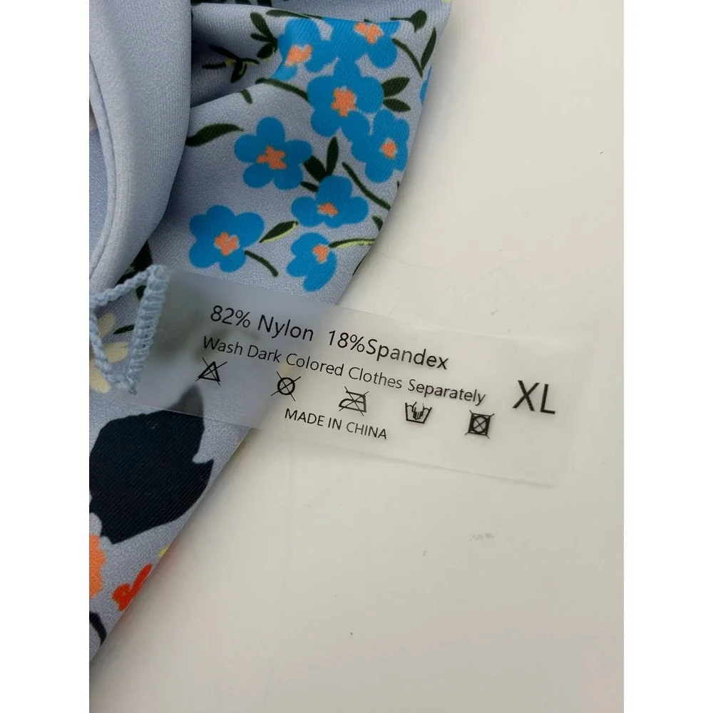 Visual Swim, One PC Swimsuit, Colorful Floral, Reversible, Women Size XL